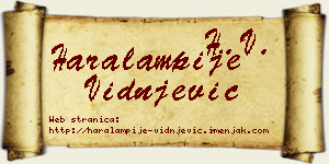 Haralampije Vidnjević vizit kartica